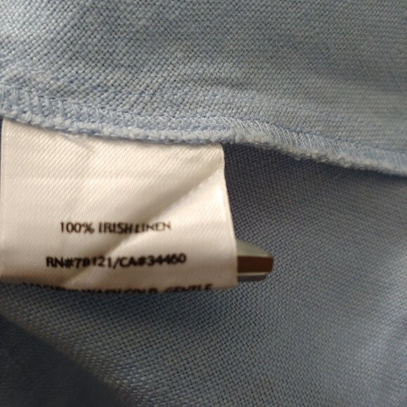 Eileen Fisher Ice Blue Irish Linen Shift Dress Lagom Cottage Lagonlook L - Picture 12 of 13
